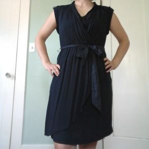 Navy blue dress from Anthropologie